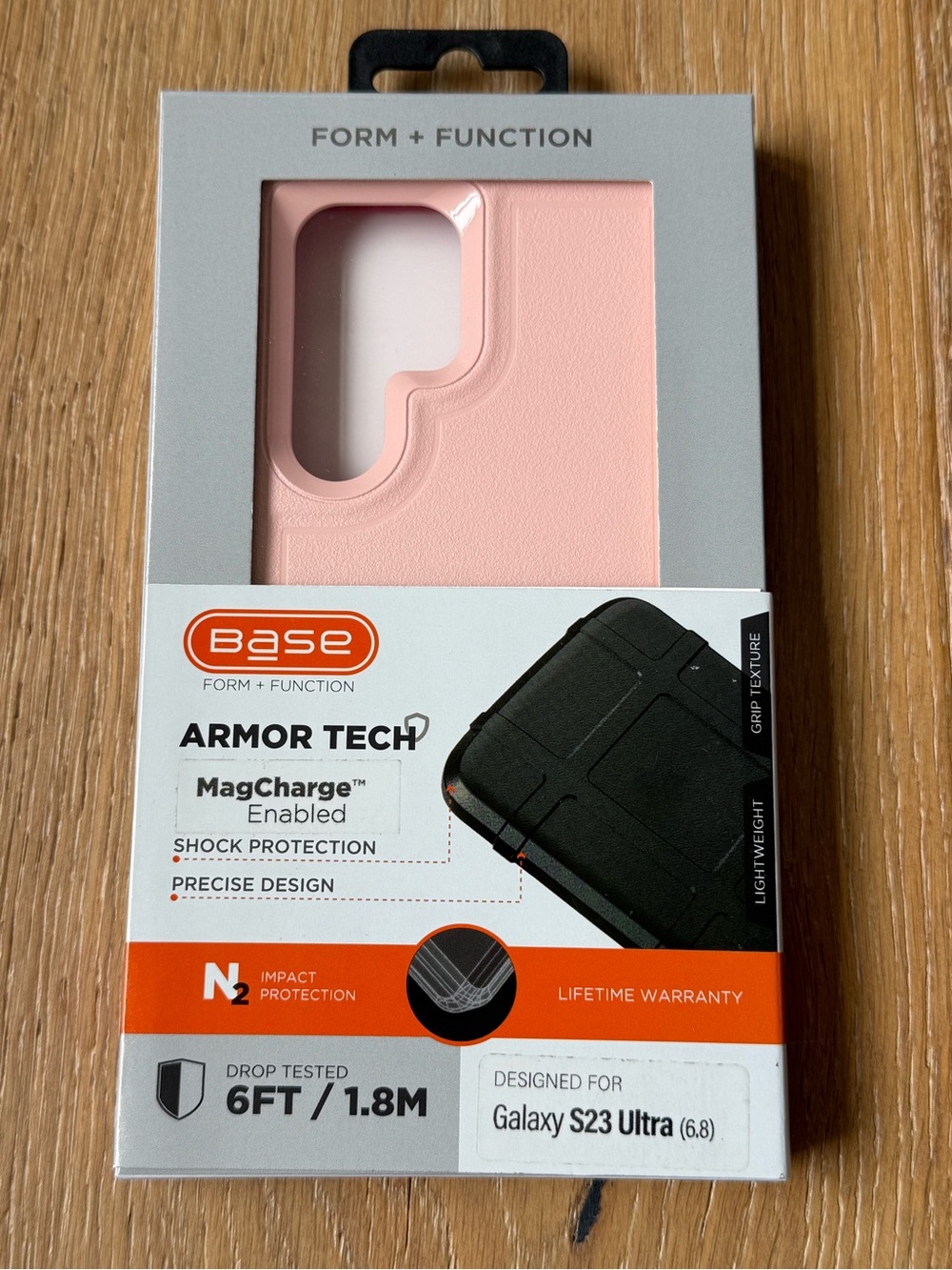 New Base Armor Tech MagCharge Compatible Case Galaxy S23 Ultra 6.8” Pink Case